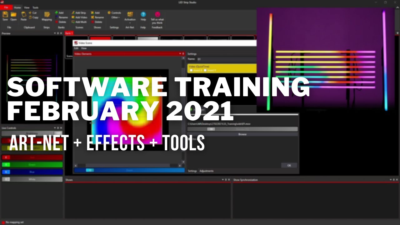 How to work with Art-net LED Strip Studio Software? Complete training tutorial.
