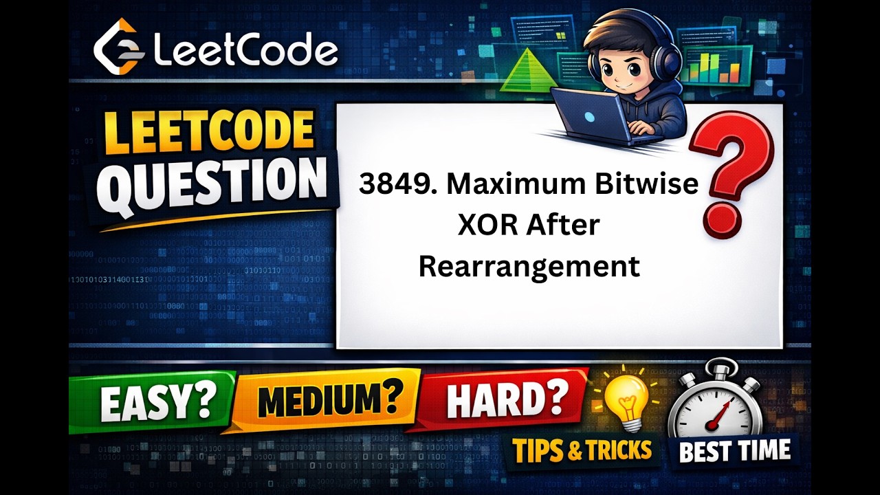 3849. Maximum Bitwise XOR After Rearrangement | Leetcode contest 490 | Leetcode Today