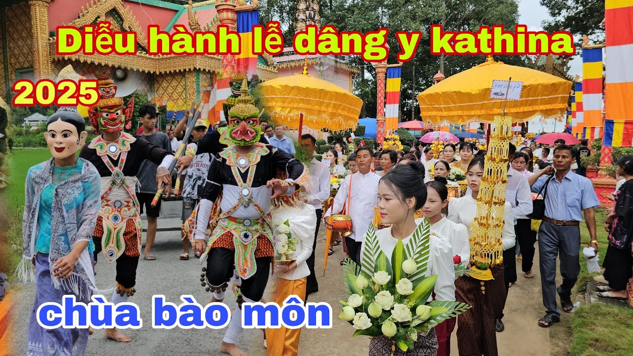 Múa chằn .Lễ dâng y kathina chùa bào môn 30/10/2025 .quá đông vui 
