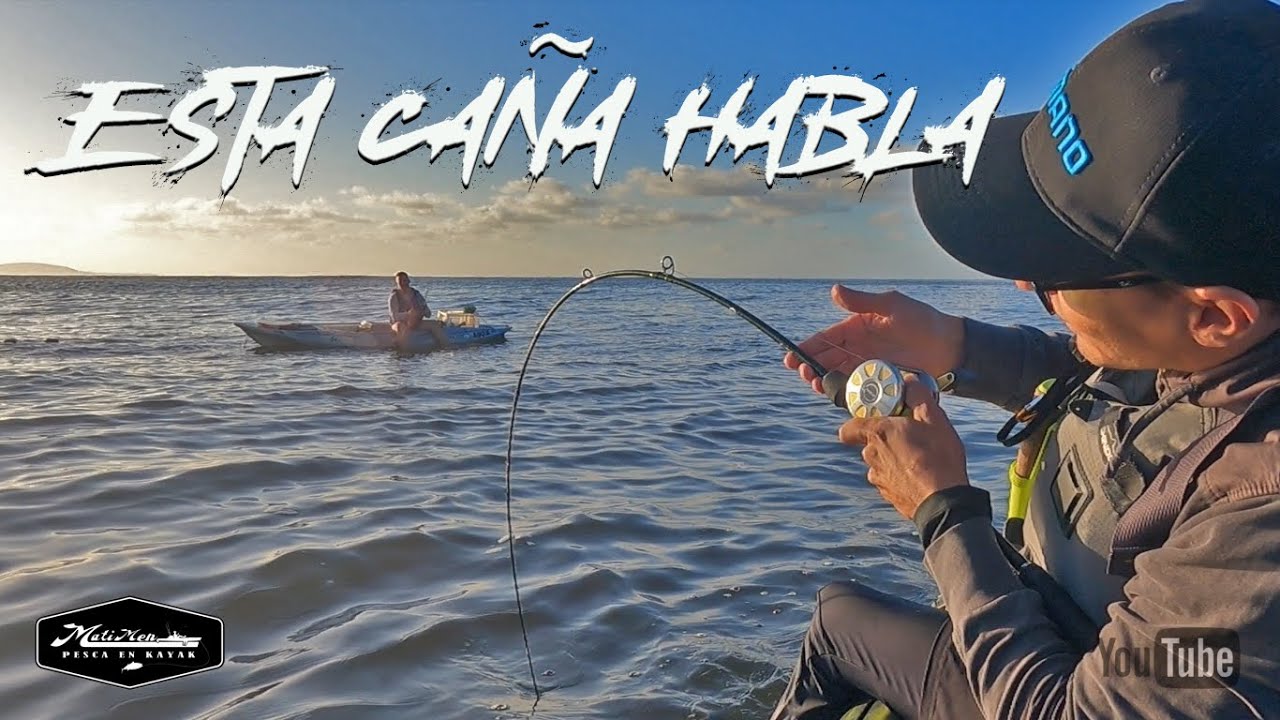 MIREN LO QUE ES ESOOO 🤯 CASI SE PARTEEEEE 🤯  TREMENDO PIQUE EN MI CAÑAAA - PESCA EN KAYAK URUGUAY