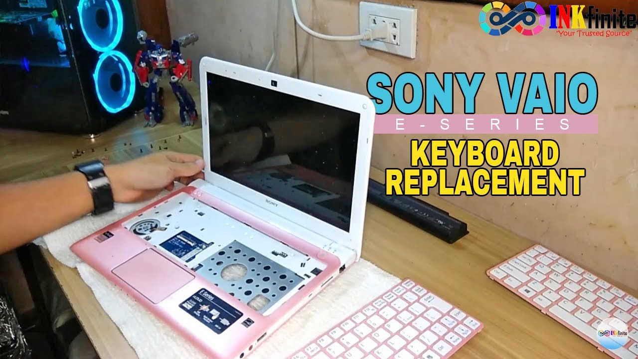 How to Replace Sony Vaio E Series Laptop Keyboard and Clean the Heat Sink Fan | INKfinite