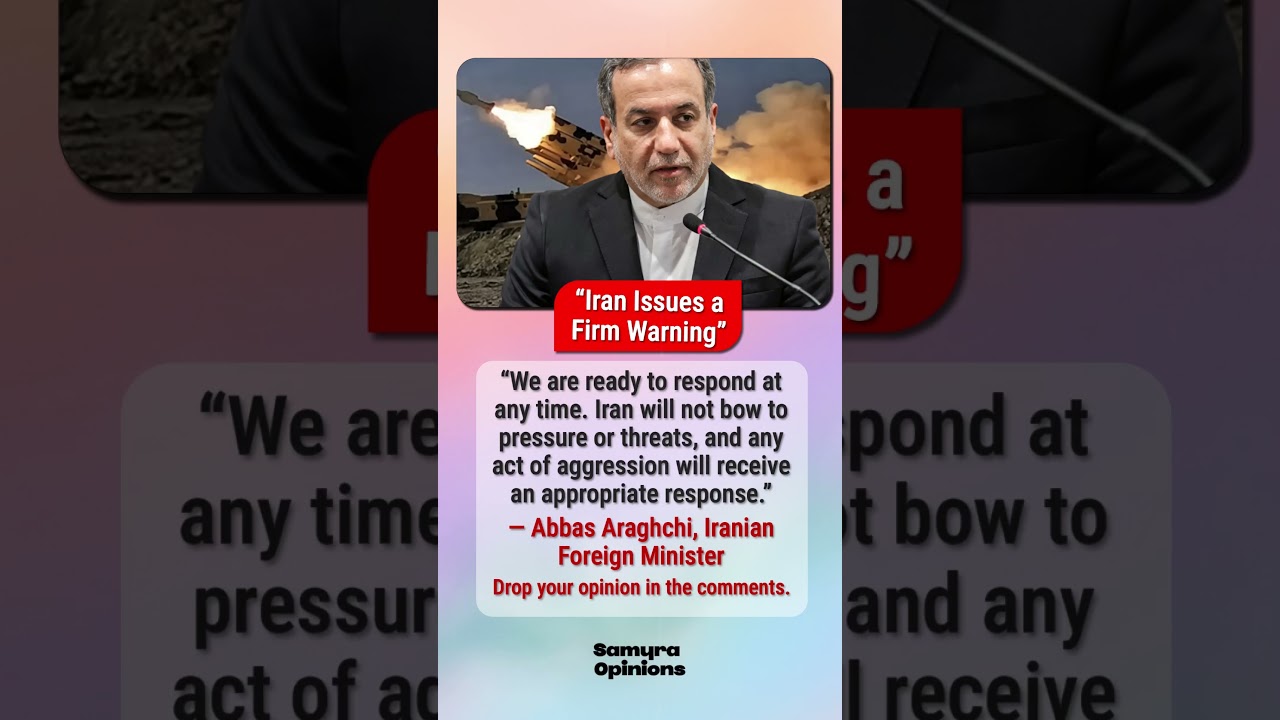 Iran Won&rsquo;t Bow to Threats, Says Foreign Minister in Powerful Statement  #trendingnow