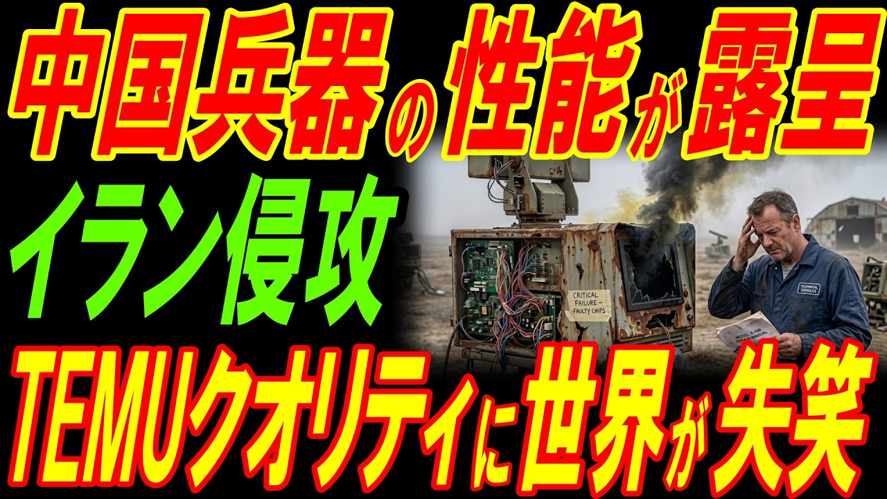 イラン侵攻で中国兵器の性能が世界に露呈！TEMUクオリティに世界が失笑！