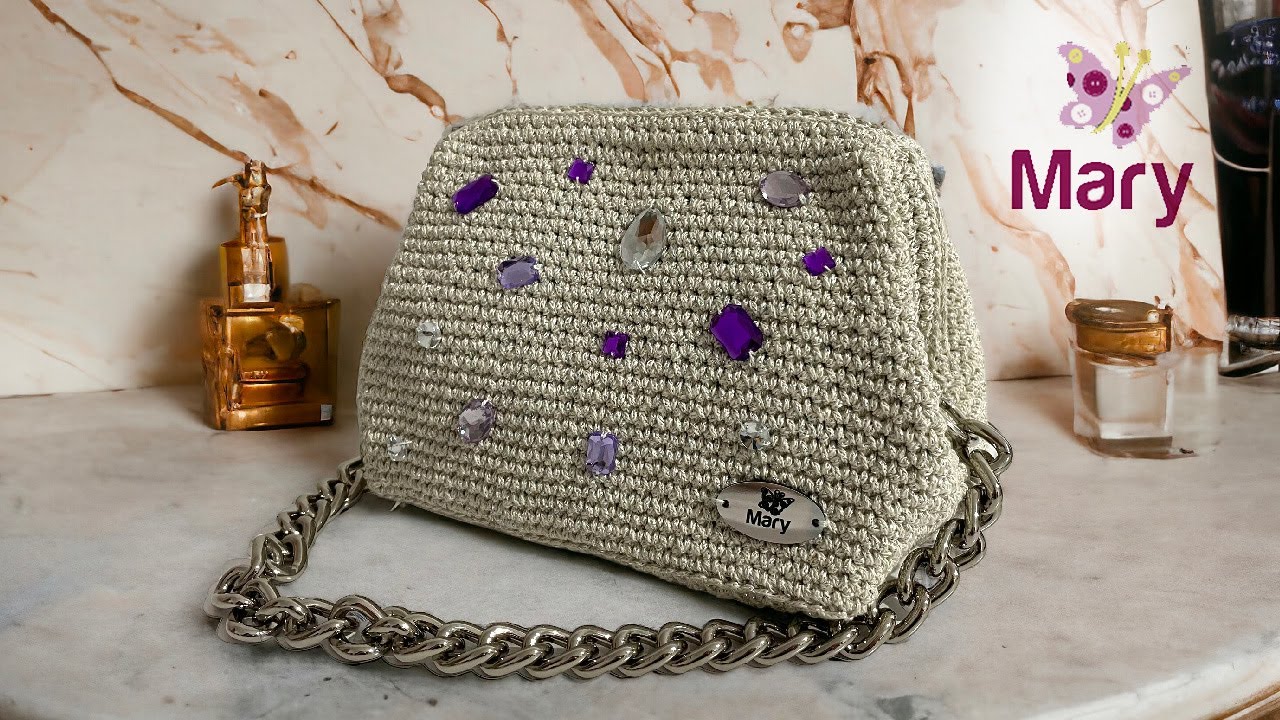 Borsa Priscilla con chiusura a molla | Uncinetto