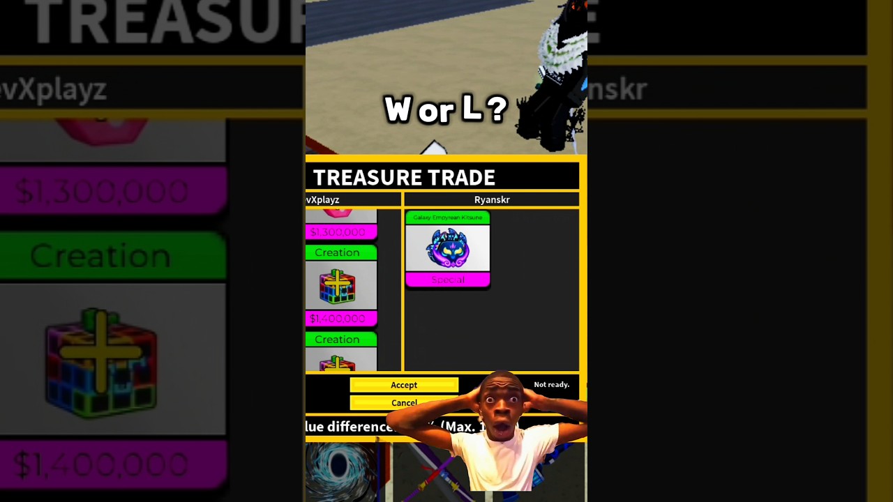 I Got Galaxy Kitsune.. For this 🤯 | W or L? 🤔 #bloxfruits #roblox #shorts