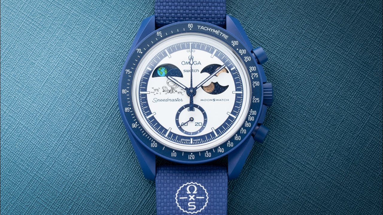 Snoopy is back! In the new Omega × Swatch MoonSwatch Mission to Earthphase – Moonshine Gold