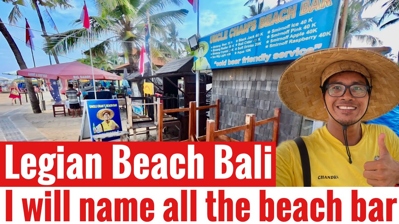 Legian Beach Bali, This are all the beach bars at Legian 