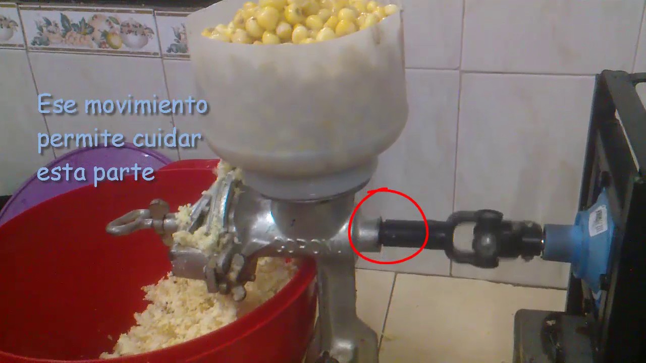 🏅La mejor máquina de moler Maiz y otros / molino de granos /Adaptación con motor de lavadora ✔