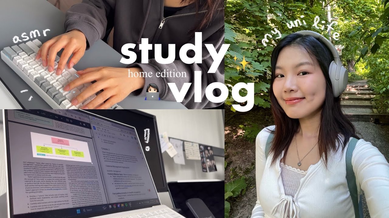 I actually studied this time!📚🤓:Keyboard ASMR, Time Management as University Student, Summer Courses