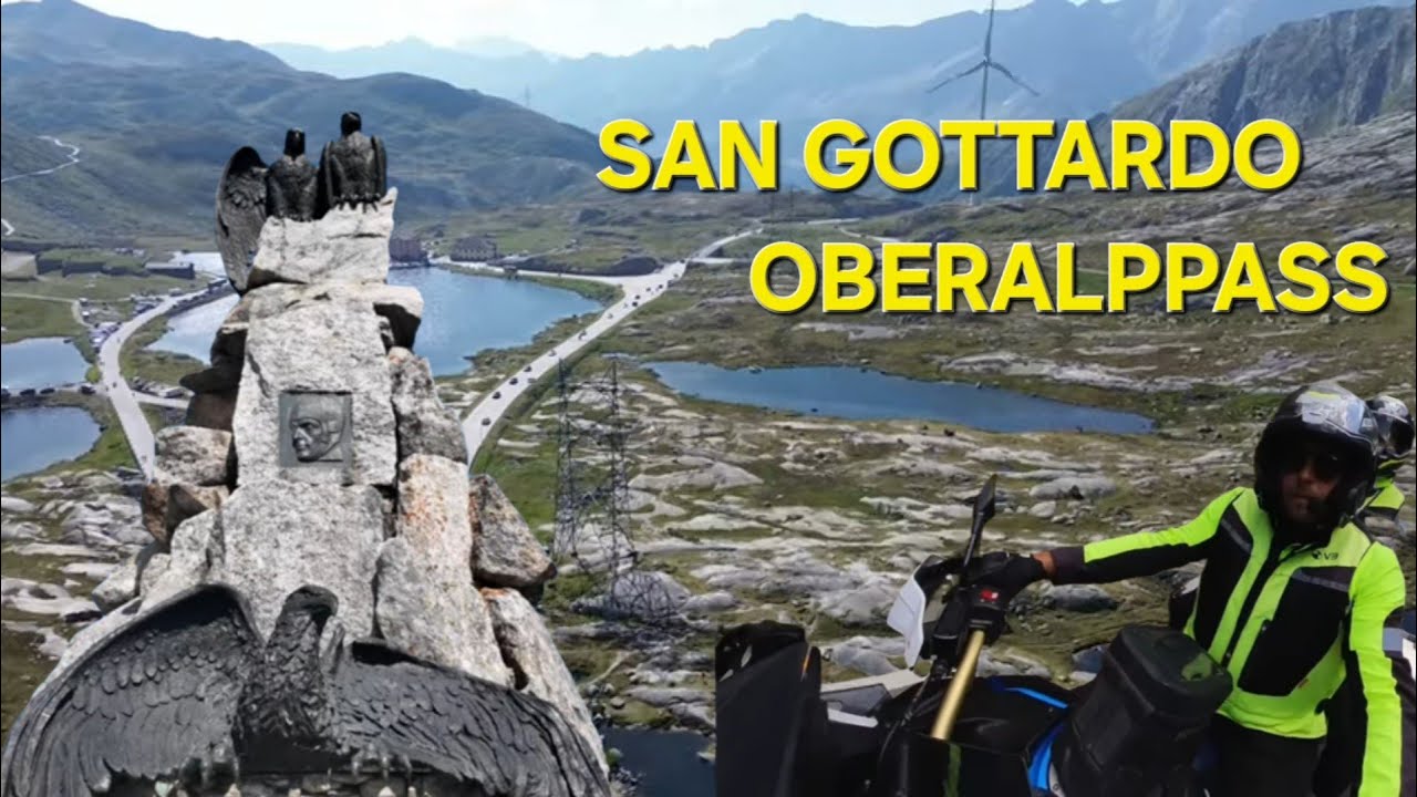 PASSO SAN GOTTARDO SVIZZERA PASSANDO DAL PASSO OBERALPPASS IN MOTO HONDA