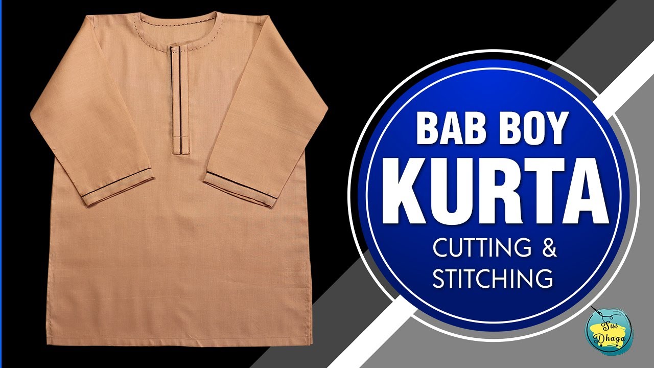 Decent and Elegant Baby Boy Kurta Cutting and Stitching ll Step by Step Explanation