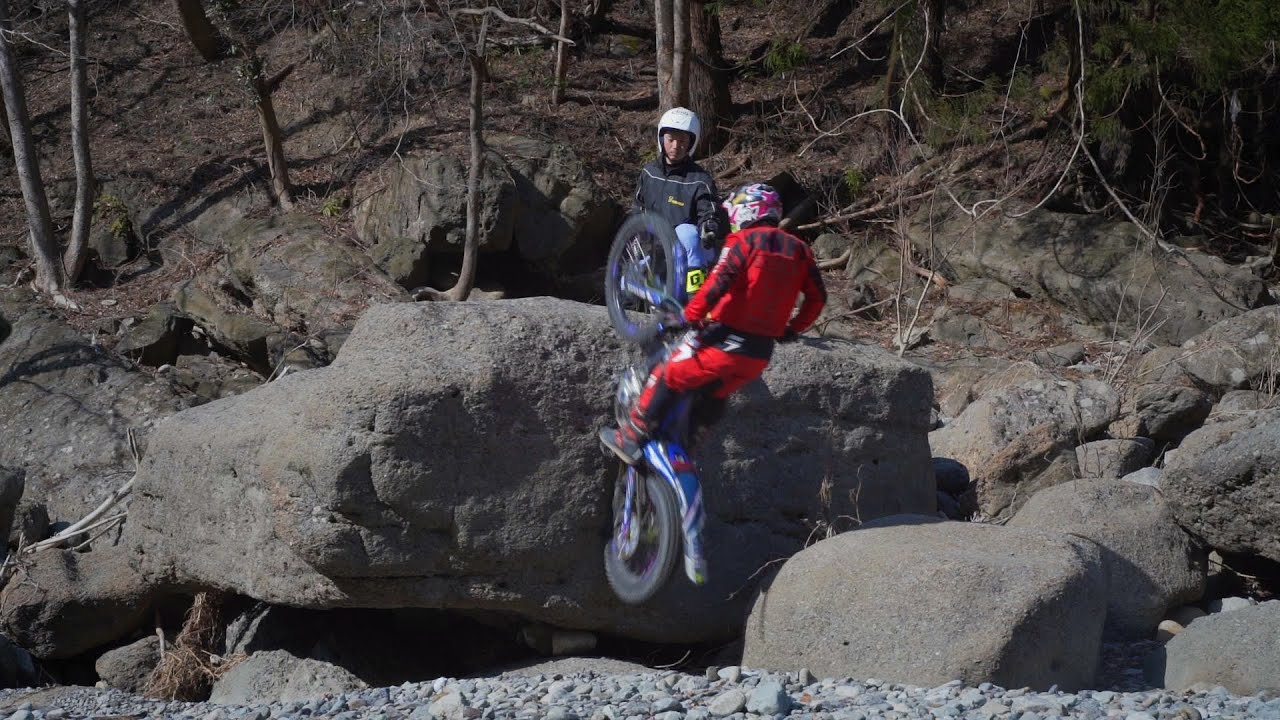 Yamaha 4 stroke Trial Bike TYS250Fi | FUMI Nozaki Training | Old Lens
