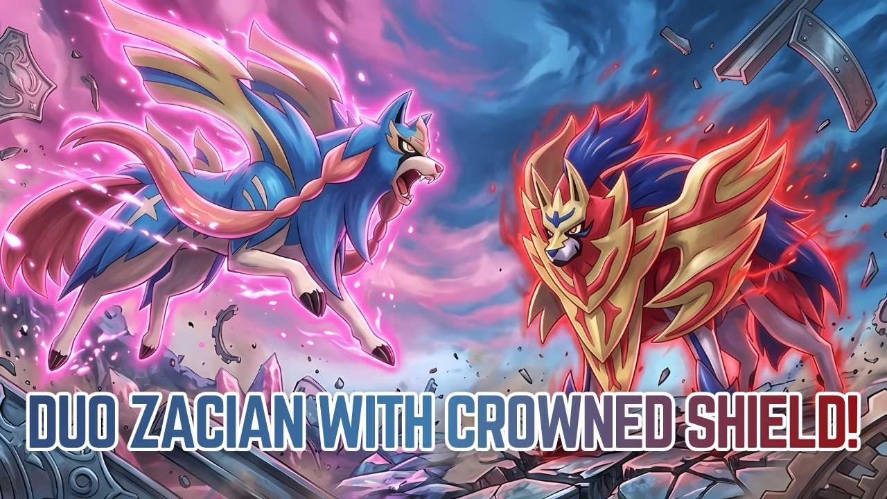 DUO! Zacian Attack HOLD by Crowned Shield Zamazenta!
