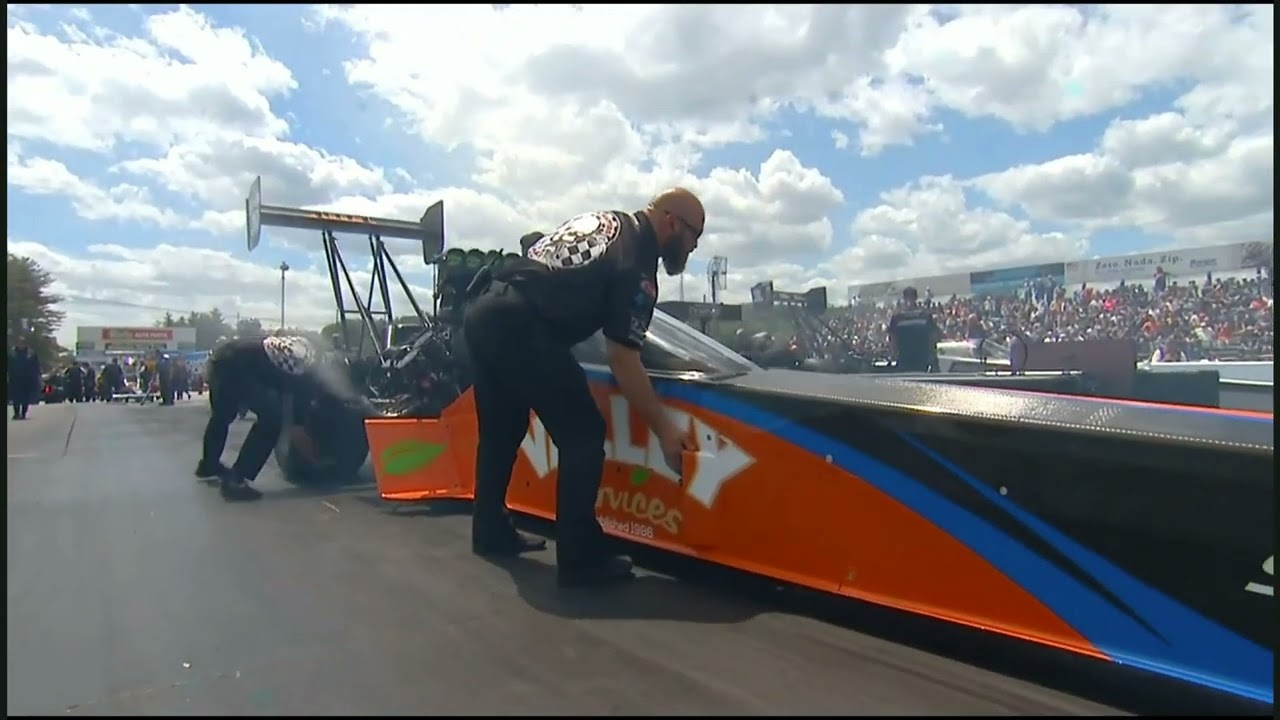 Mike Salinas, Leah Pruett, Rob Flynn, Top Fuel Dragster Rnd 2 Eliminations, New England Nationals, N