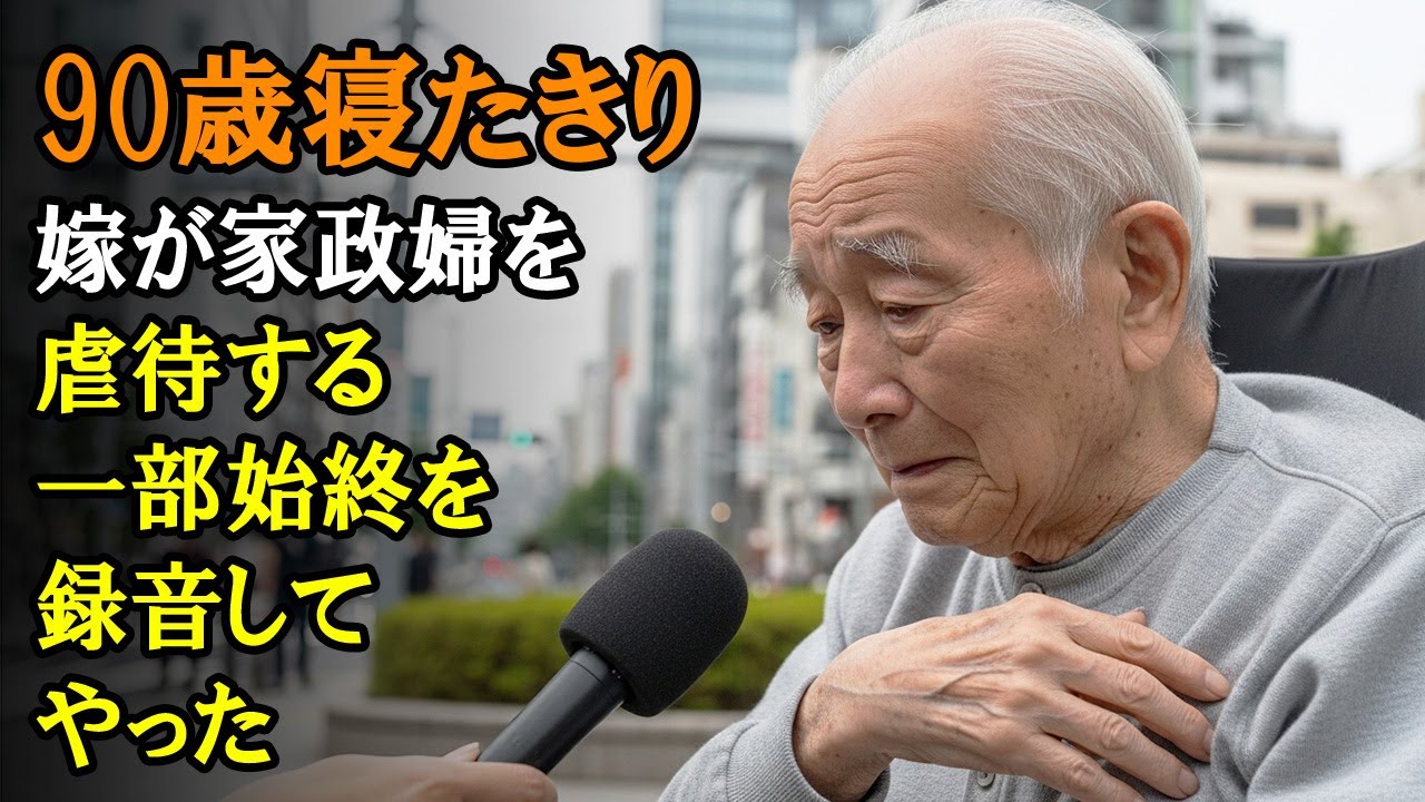 90歳寝たきり、嫁が家政婦を虐待する一部始終を録音してやった
