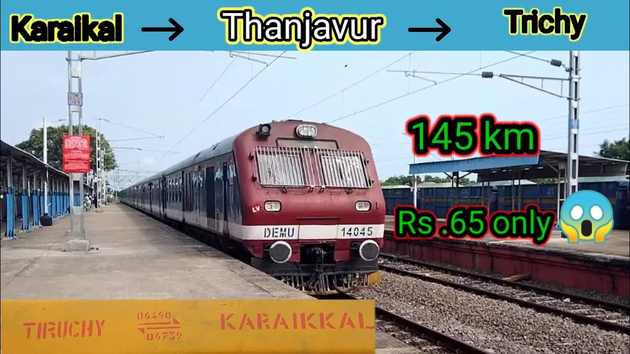 🚂Demu Express|Karaikal to Trichy train travel vlog|Michael Raj