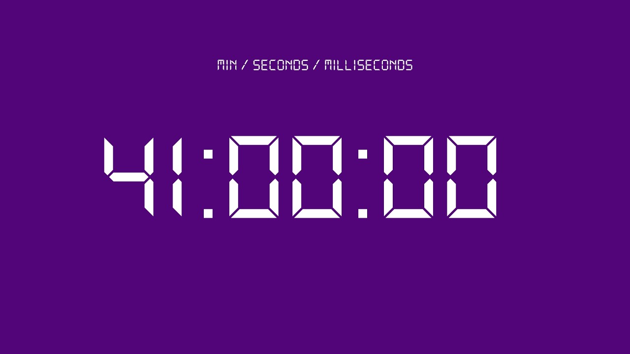 41 minute countdown timer