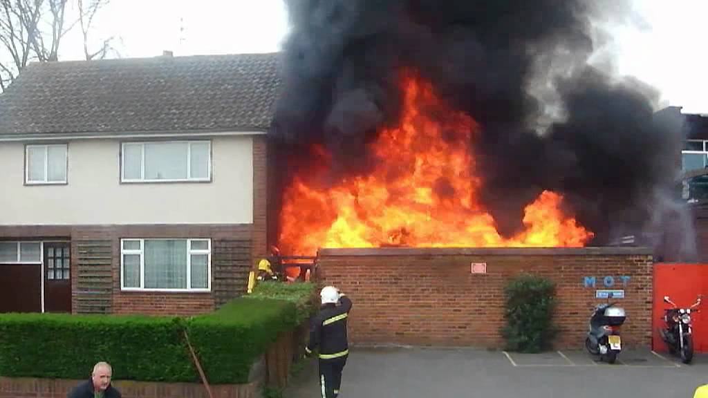Motorcycle Store Fire in Witham  April 2011