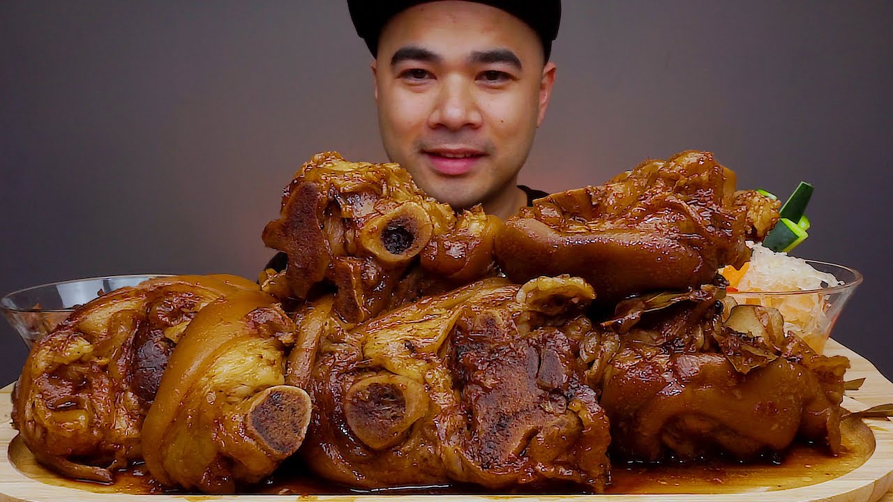 CLASSIC PORK ADOBO | Mukbang Asmr | BRAISED PORK KNUCKLE