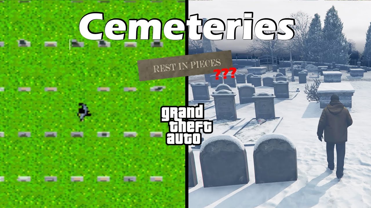 Evolution of Cemeteries in GTA games! (Graveyard evolution)