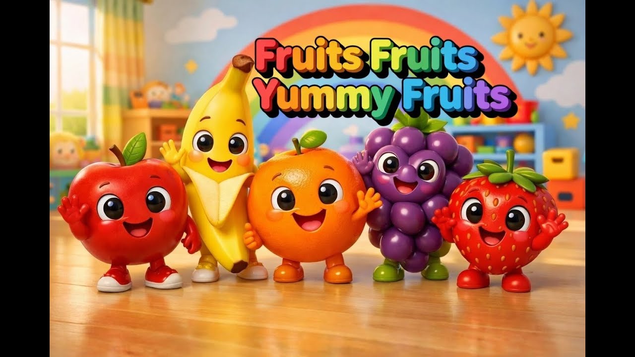 FRUITS FRUITS YUMMY FRUITS | Learn Fruits for Kids | Fun Fruits Song | 3D Animation | Nursery Rhymes