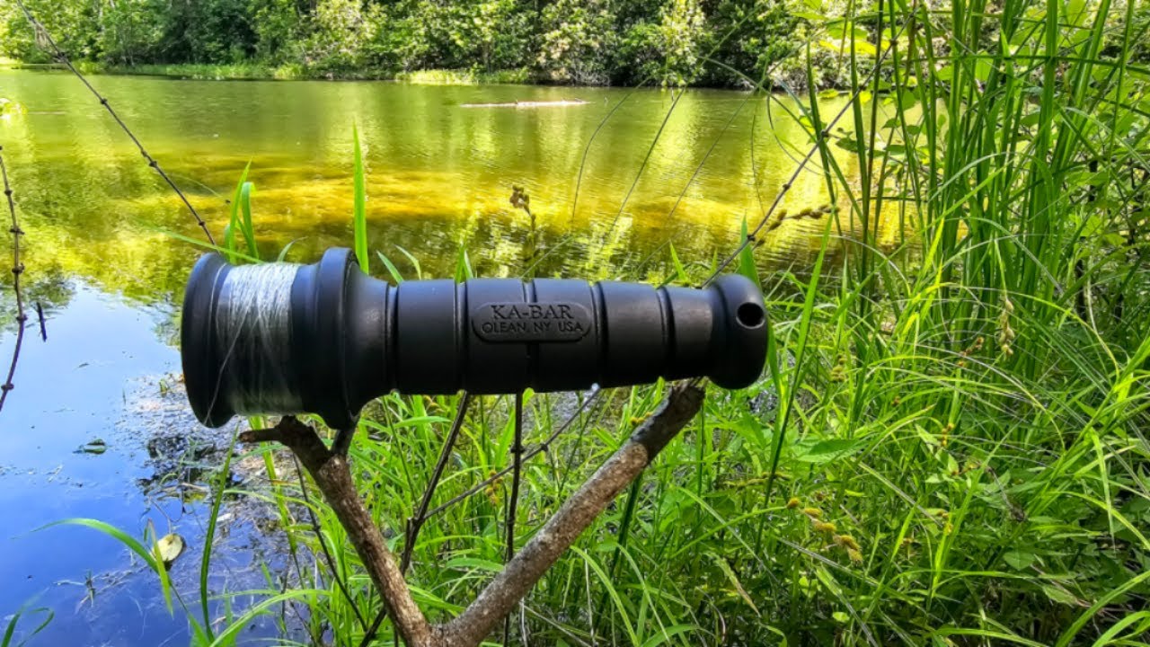 KA-BAR Backpack caster review || hobo reel fishing !!