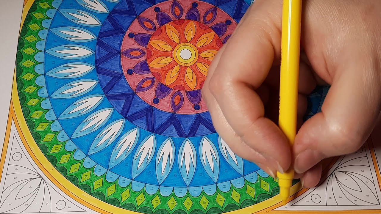 TIMELAPSE Coloring Satisfying ASMR Video Relaxing // Speed Adult COLORING BY NUMBERS