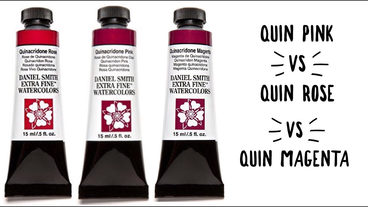 Daniel Smith Color Showdown Ep. 10: Quinacridone Pink vs Quinacridone Rose vs Quinacridone Magenta