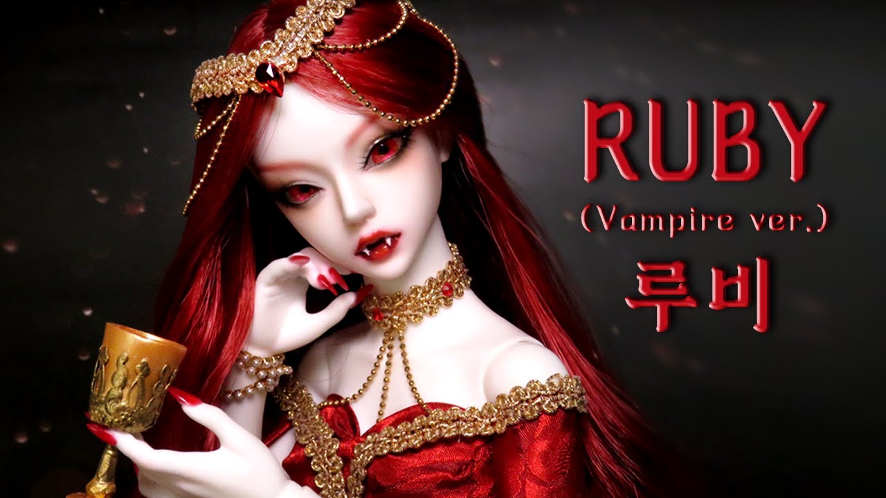 ❤RUBY(Vampire ver.)❤루비 원석 테마로 인형을 뱀파이어로 꾸미기Gemstone Repaint Custom/Withdoll BJD/딩가의 회전목마 (DINGA)