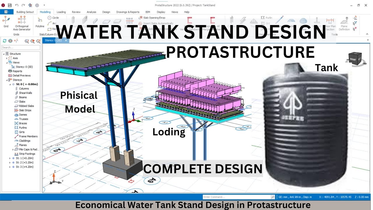 WATER TANK STAND ANALYSIS AND DESIGN IN PROTASTRUCTURE  