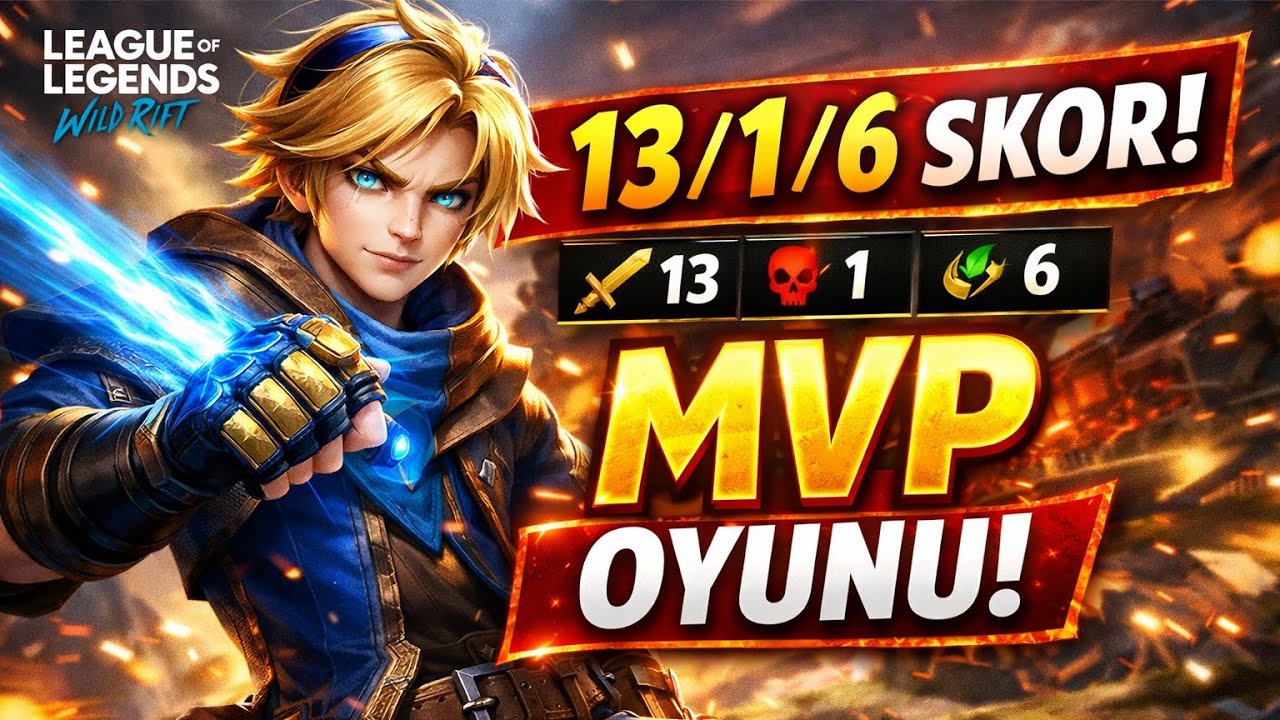 BU EZREAL DURDURULAMIYOR! 🔥 13/1/6 MVP Wild Rift