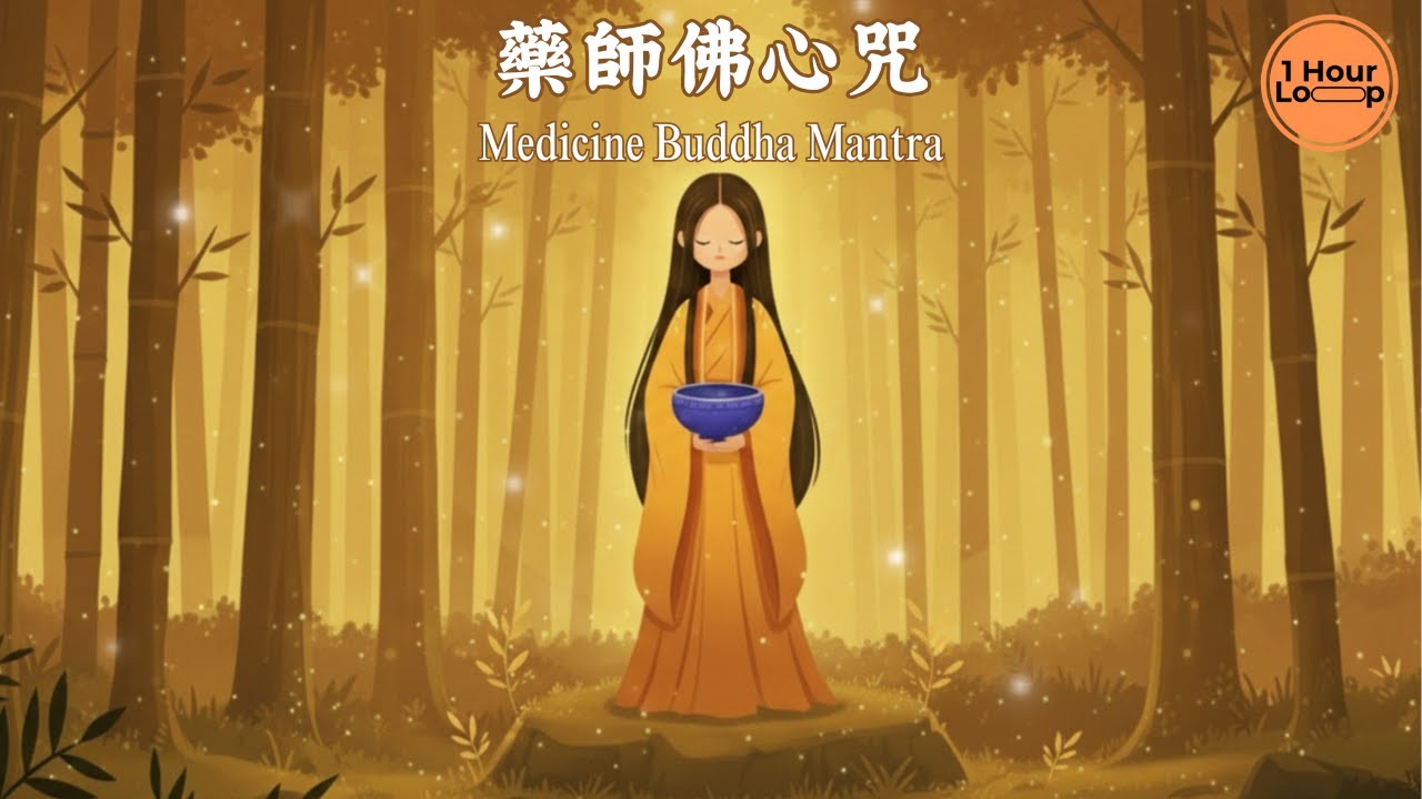 【藥師佛心咒 Medicine Buddha Mantra】一小時深度療癒｜女聲柔唱版｜釋放壓力・淨化能量・恢復內在平靜