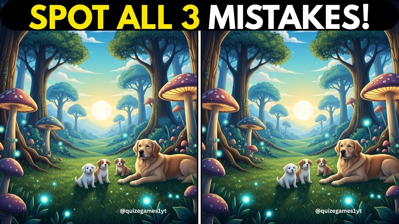 Spot all 3 mistakes! | Spot the 3 Differences Challenge | #quizgames #spotthedifferencegame