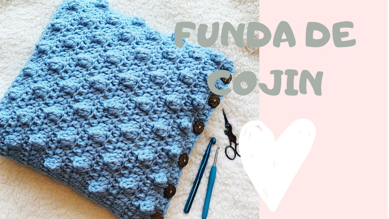 FUNDA PARA COJIN A CROCHET SUPER FACIL(PRINCIPIANTES)
