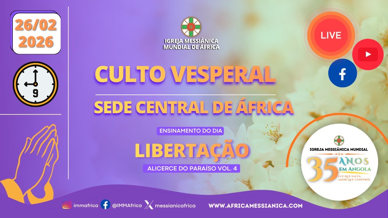 Culto Vesperal | Sede Central de África - 26/02/2026