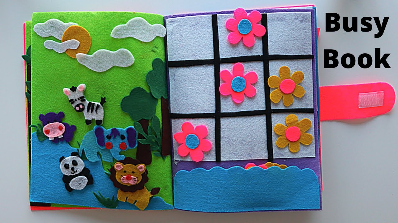 How to make Busy Book for Toddlers | Handmade Fabric Book for 3-4 year old