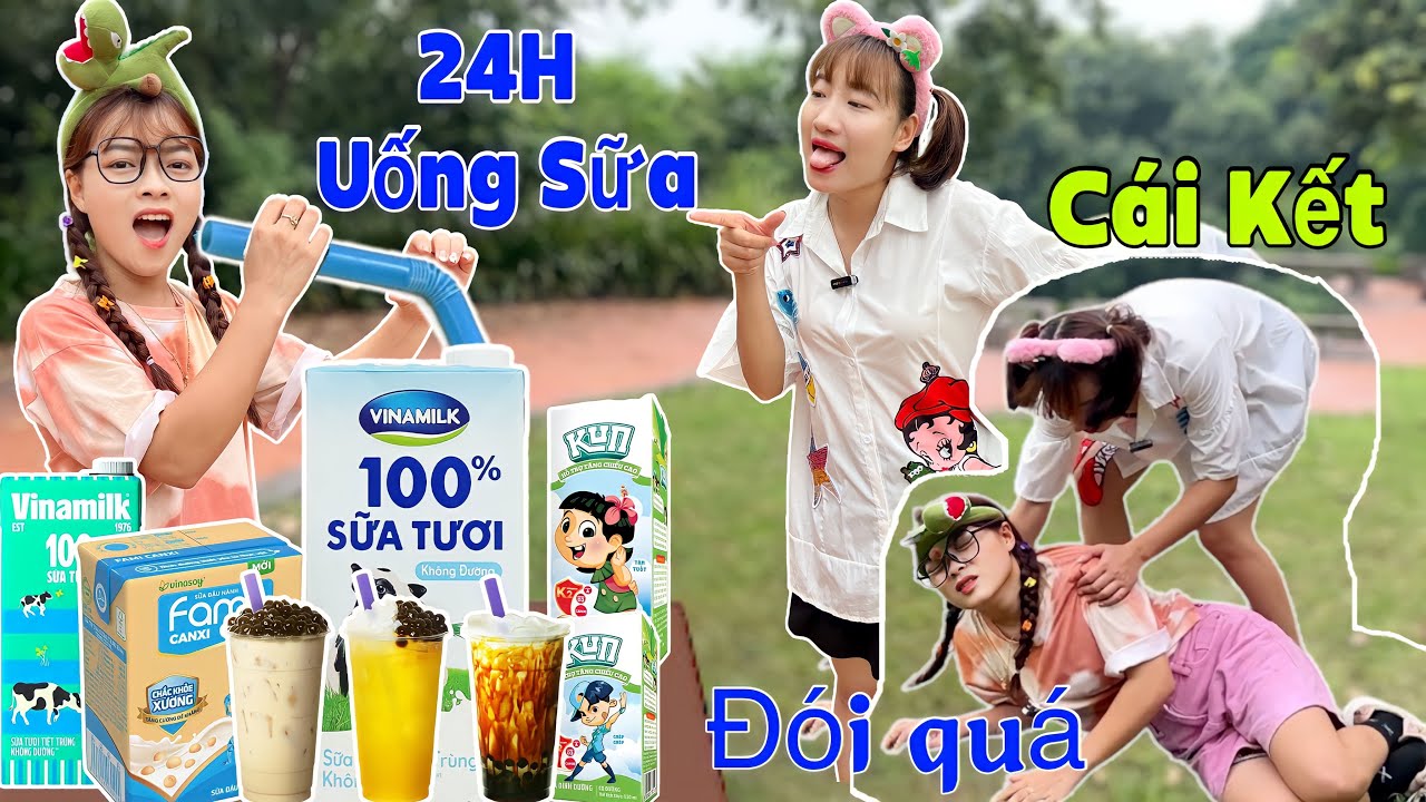 Thử Thách 24H Không Ăn Cơm Chỉ Uống Sữa  | Hằng Nheo Official