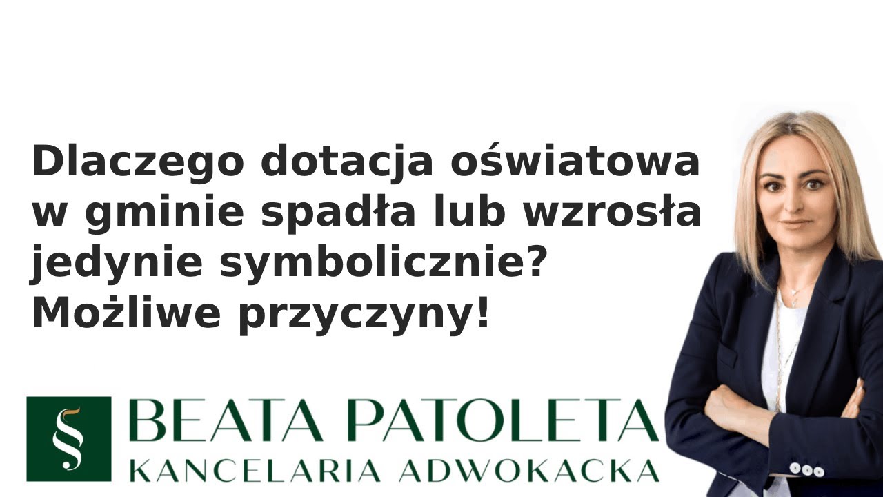 Dlaczego dotacja oświatowa w gminie spadła lub wzrosła jedynie symbolicznie? Możliwe przyczyny
