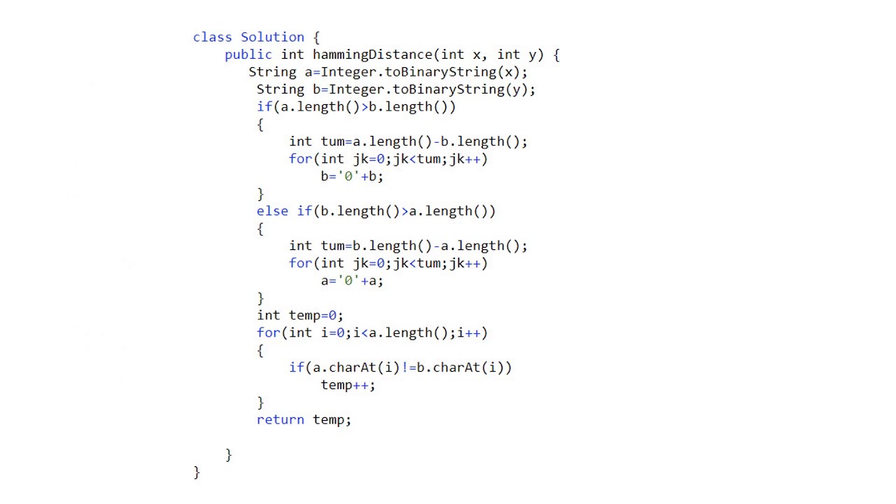 Hamming Distance | Programming Questions [ for Service Company] | PART 12 | JAVA