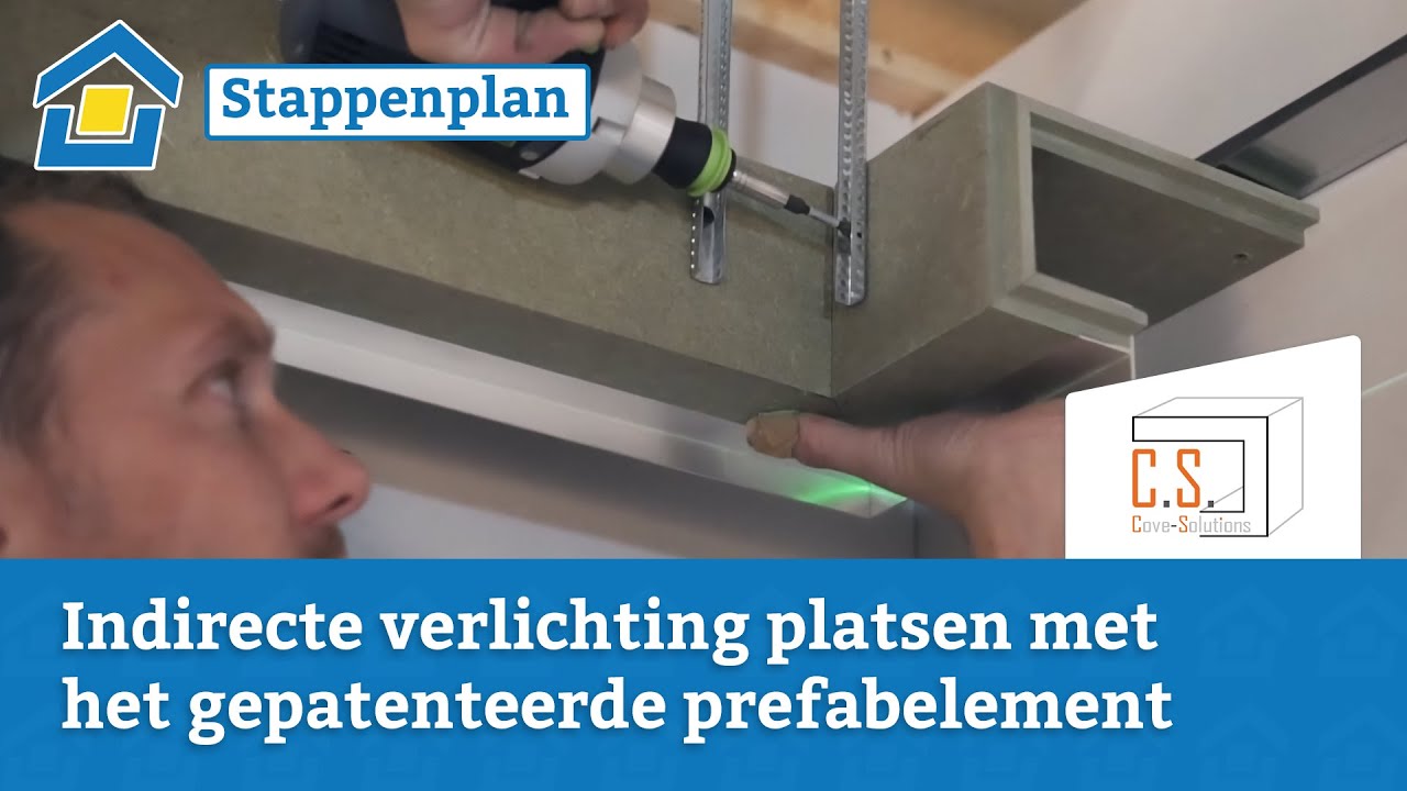 How to: Het plaatsen van indirecte verlichting met het gepatenteerde prefabelement (F-Cove 10)