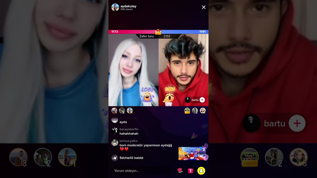 Ayda Kutay ve Bartu Dev canlı yayında yarış yaptılar !