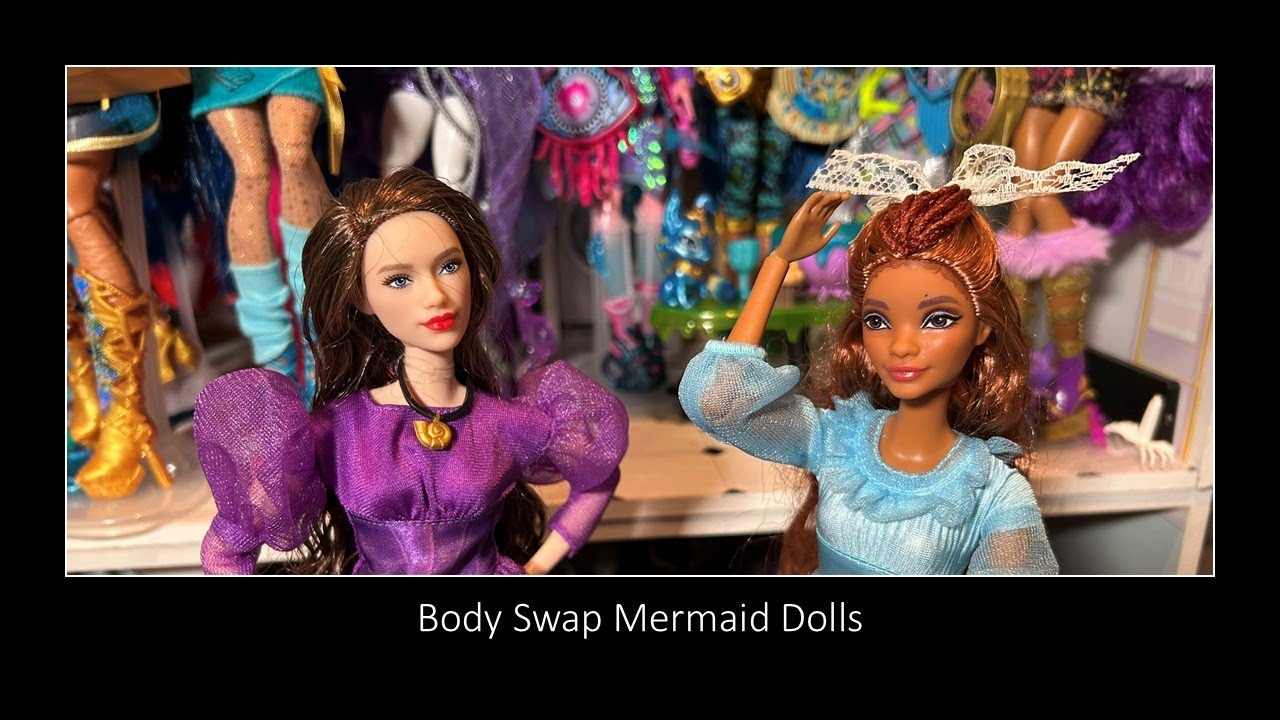 Ariel DOLL BODY SWAP with New Hiking BARBIE