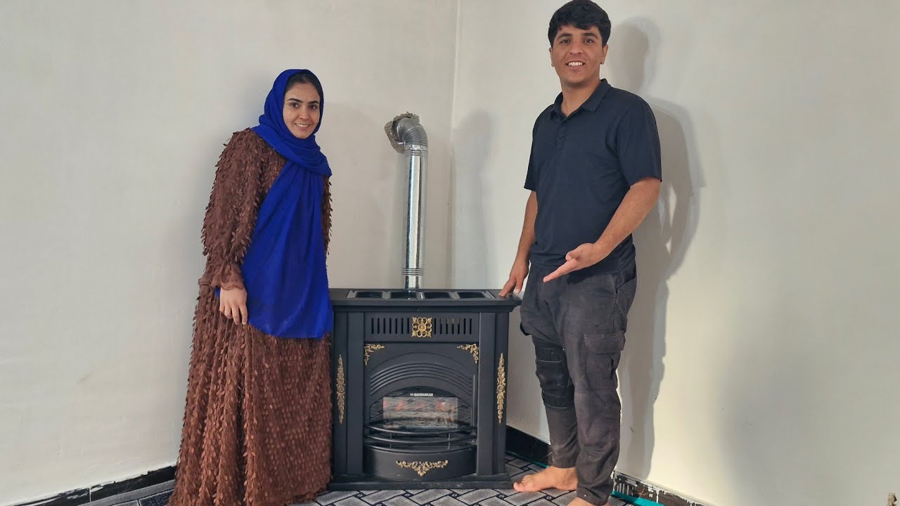 Installing an amazing heater to design a beautiful house by Hossein and Fereshteh