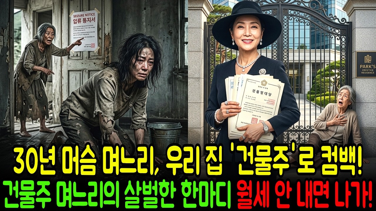 30년 머슴 살던 며느리가 '건물주'로 나타나자, 월세 깎아달라고 빌며 매달리는 전 시어머니의 비참한 최후 | 창작드라마 | 오디오북 | 반전사연 | 눈물주의ㅣ시니어미니드라마