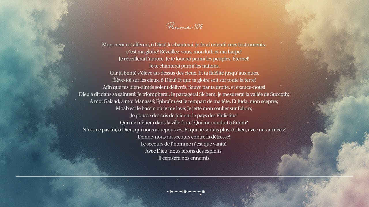 🌿 Psaume 108 | Je Te Louerai à l’Aube | Chant biblique CCM · Shuli Bible