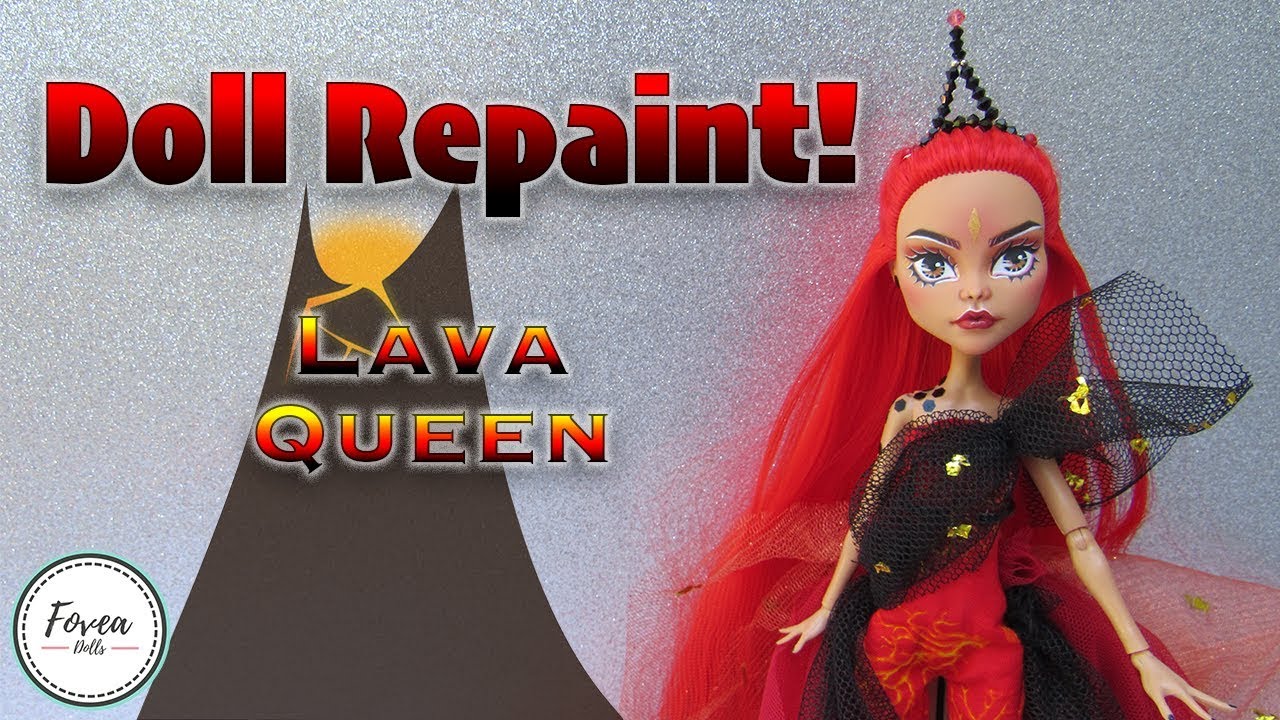 Doll Repaint! OOAK Lava Queen- Custom Monster High Cleo DeNile Doll