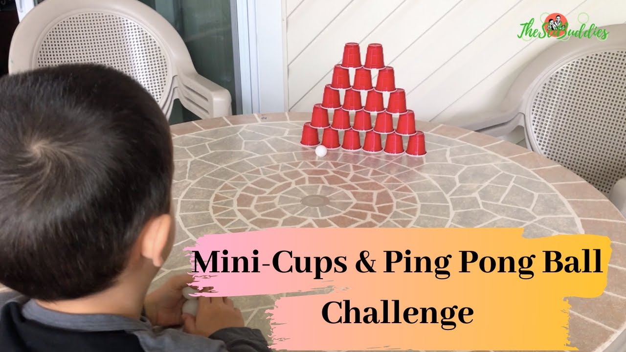 Mini Cups & Ping Pong Ball Challenge | TheSciBuddies 