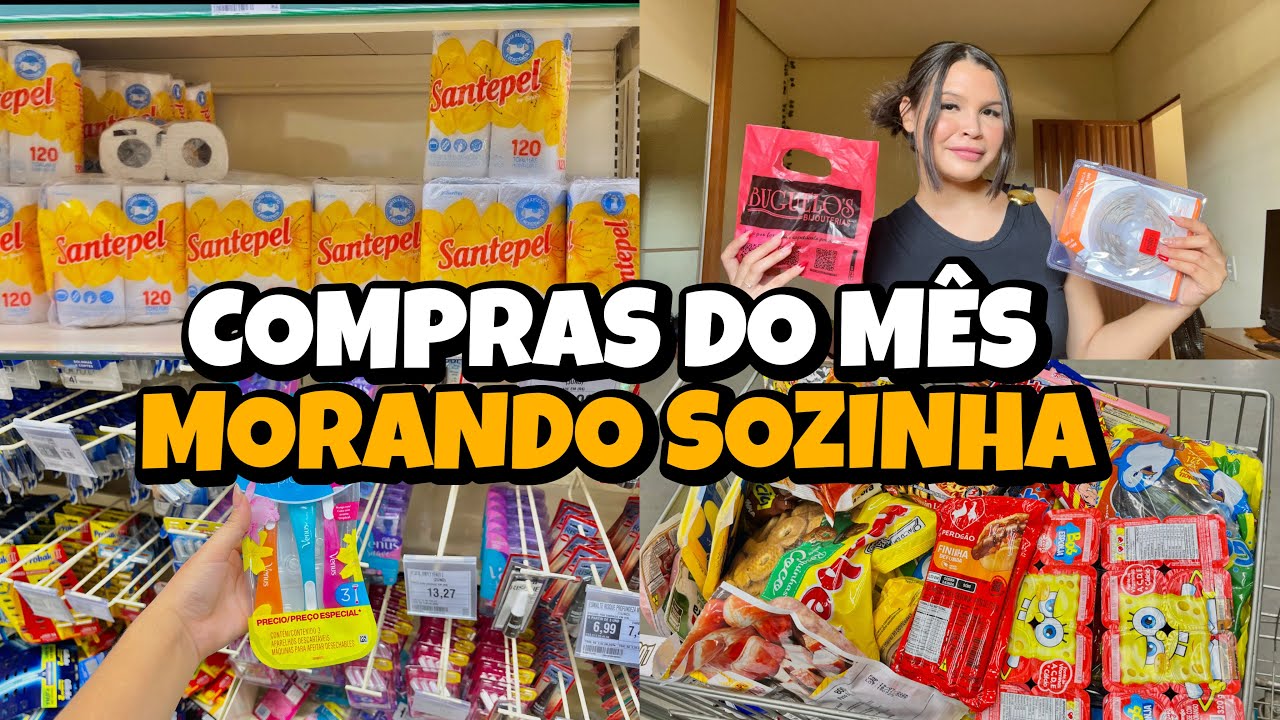 COMPRAS DO MÊS DE SETEMBRO MORANDO SOZINHA AOS 20 ANOS 😍✨🩷