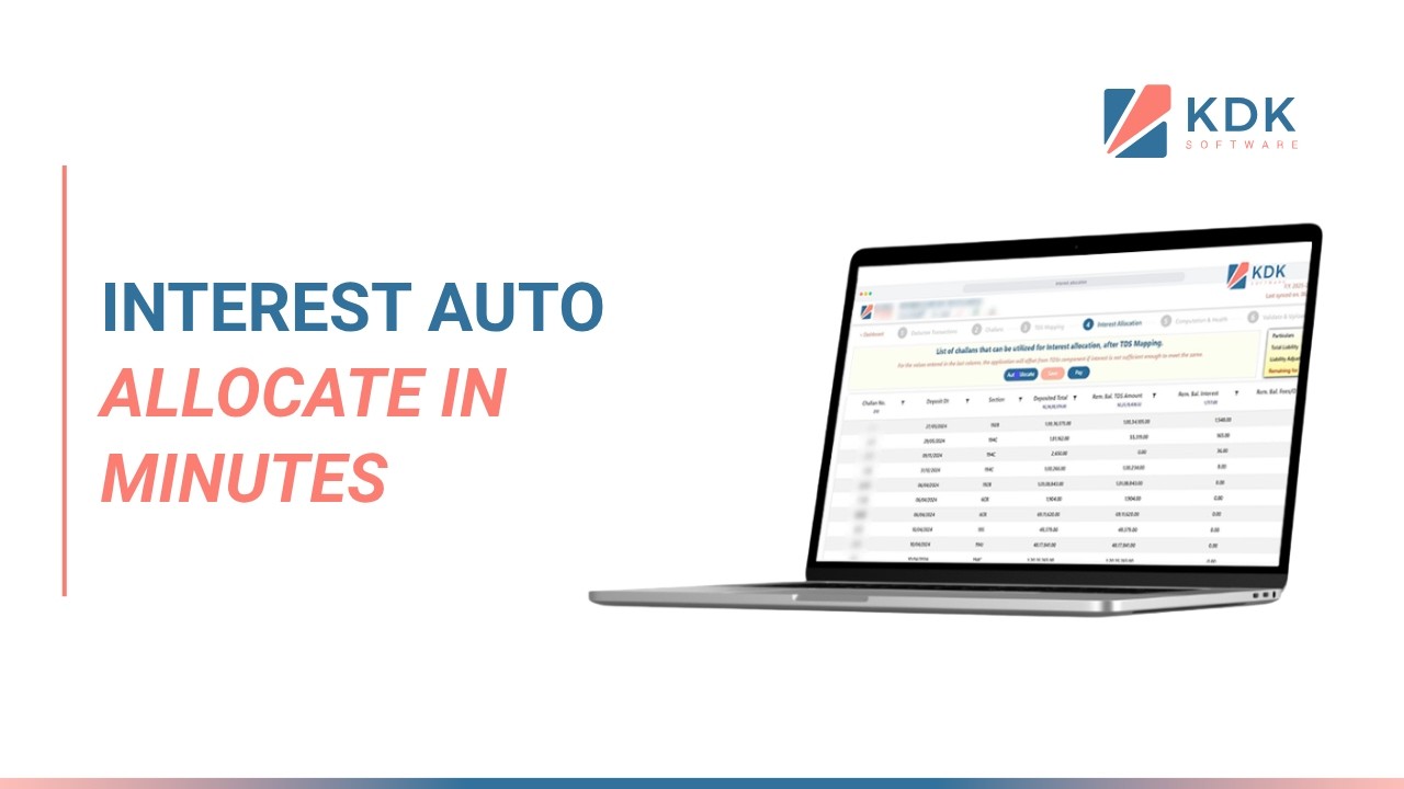 Auto Allocate TDS Interest from Challans in Minutes | No Manual Mapping