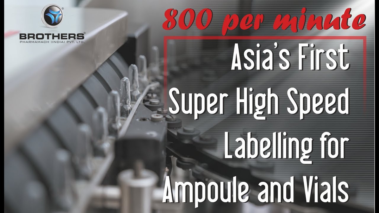 Rotary Ampoule Vial Sticker Labelling. Rotary Ampoule Labelling machine with speed of 800 per minute